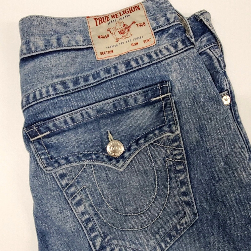 True Religion ROCCO FLAP Relaxed SKINNY JEANS 107327 Light Mixer 36x31 - Picture 5 of 16